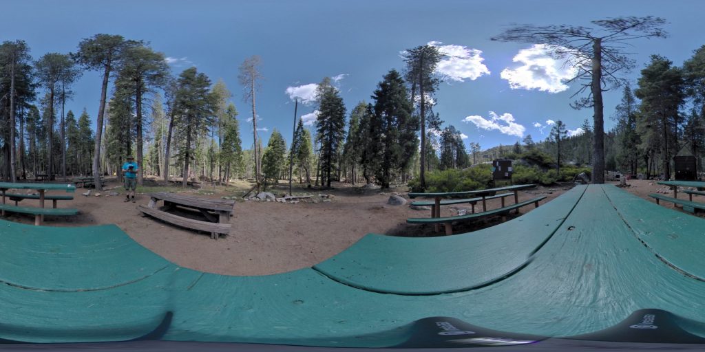 This is a 360-degree image of the kitchen in the Boucke Campsite at Camp Wolfeboro.